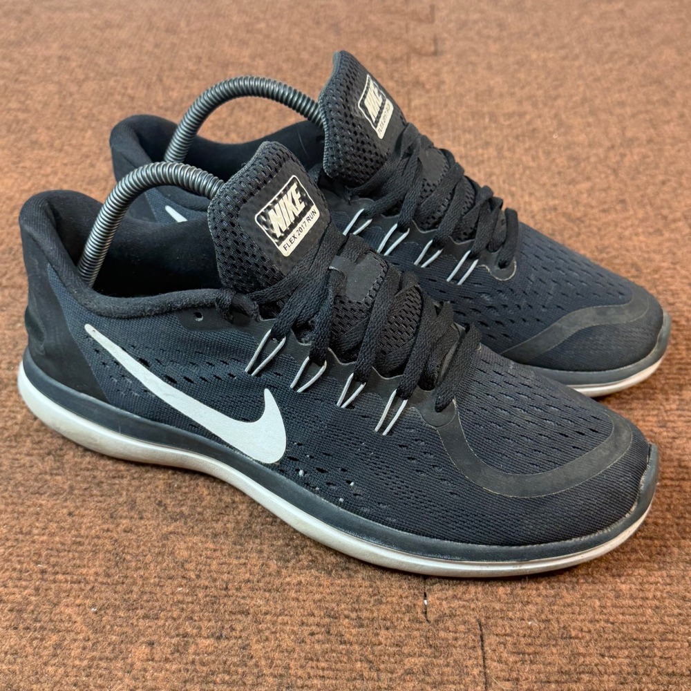 Nike Flex 2017 Run Womens Running Shoes Black White Sneakers Size 10 898476-001
